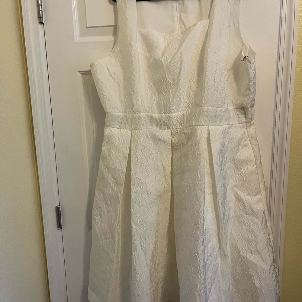 Draper James Cream Adult Formal Dress XXL White Floral Elegant
